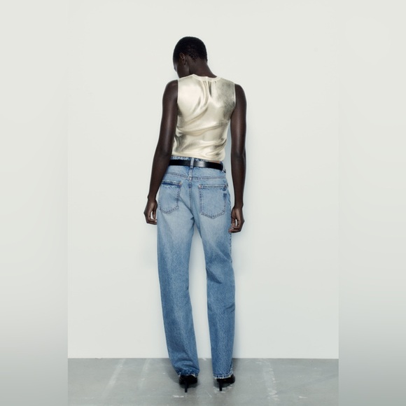 Zara | Metallic Gold Soft Knit Top - Picture 4 of 14